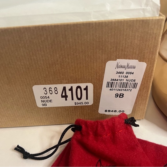 NWT Authentic Christian Louboutin Mariacar 120 Rete/Nappa 9B Strapped Heels - Picture 14 of 16